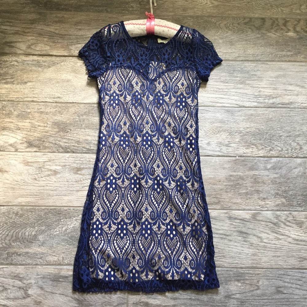 Love J Blue Lace Dress